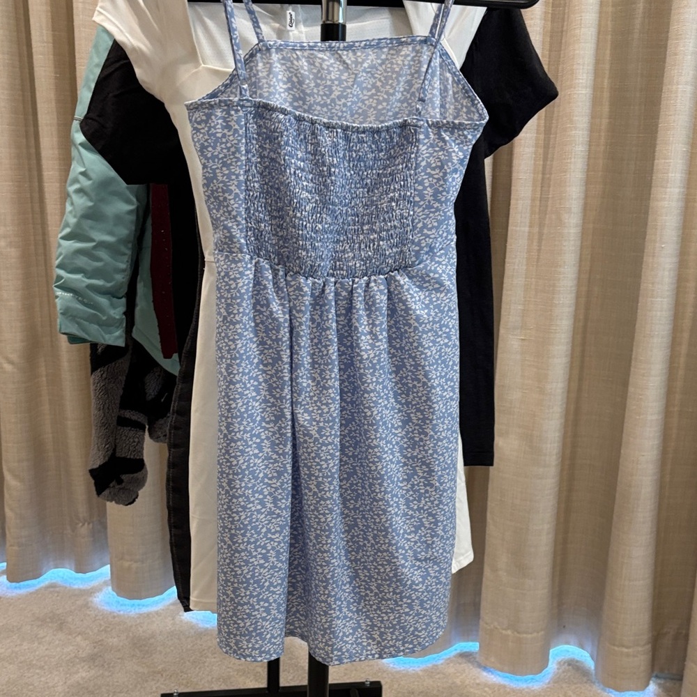 SHEIN Blue Floral Mini Dress